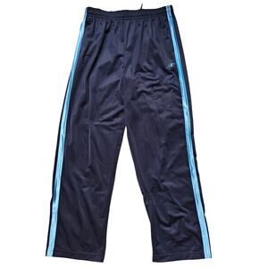 NordicTrack Navy Track Pants Men’s Large L – Side-Stripe Warm-Up Athletic Pants